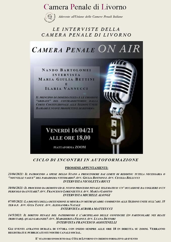 CAMERA PENALE “ON AIR”